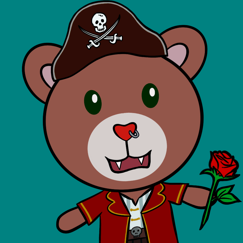 Jolly Teddy Party pirate rose PFP NFT